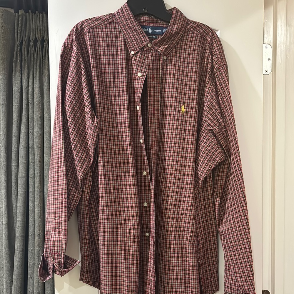 Polo by Ralph Lauren Men's Red Checkered Shirt